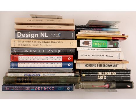 Taschen, The Wood Book. Herewith two boxes with various books on furniture, antiques and styles [2 x box]