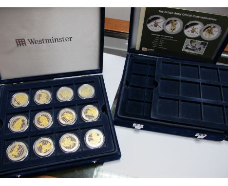 The British Army Official Commemorative Medallions Set, comprising of thirty six cupro-nickel medallions (diameter 38.6mm) th