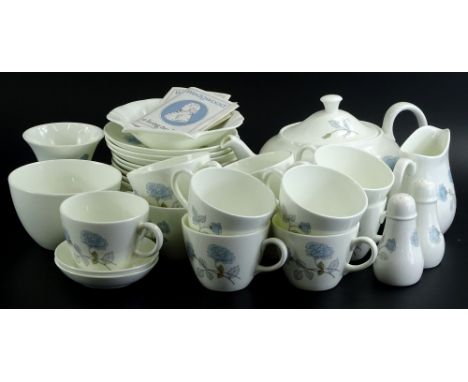 A Wedgwood Ice Rose pattern part tea service etc., to include teapot, pepper and salt pots, milk jug etc.
