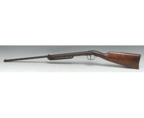 A Haenel Model 45 .177 calibre break-barrel air rifle, 37.5cm sighted barrel, walnut stock, 90cm long overall 