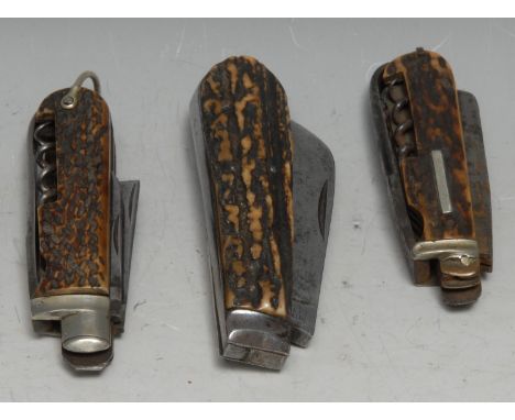 Machirology - a 19th century multi-tool pocket knife, by Nesbitt, Manchester, with partial blades, saw knife, corkscrew, hoof