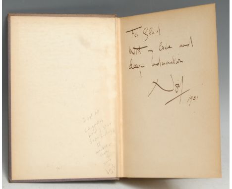 Sir Noël Coward (1899 ? 1973) - Autographed Presentation Copy, Coward (Noel), Post-Mortem: A Play in Eight Scenes, autographe