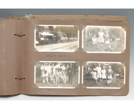 Photography, Local Interest - a 1930s family photograph album, b/w snapshots generally of British holidays and topography, in
