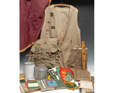 Scouting Interest - Ken Blore, 57th Nottingham (St. Barts), his Boy Scouts Leader uniform, comprising his wool jerkin adorned