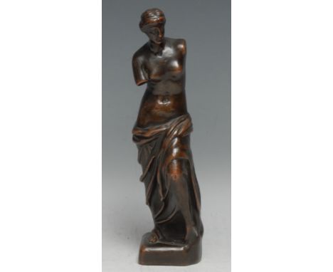 A 19th century electrotype library model, of the Venus de Milo, 20cm high 