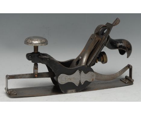 A Stanley Compass carpenter's wood plane,  27cm long 