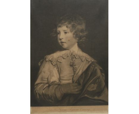 Thomas Gainsborough, after, portrait of The Right Honourable Henry Seymour Conway, monochrome engraving, 64cm x 42cm; Sir Jos