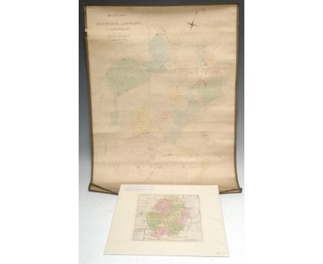 Local Interest - Plan of Estates at Newthorpe, Awsworth, &amp; Kimberley, In the County of Nottingham 1848, printed in lithog