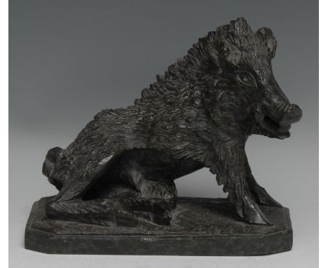 Italian Grand Tour School (19th century), a serpentine library model, of Il Porcellino, or the Florentine Boar, after Pietro 