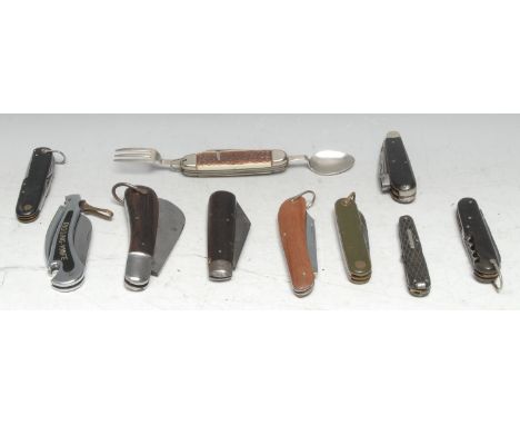 Machirology - an early 20th century multi-tool pocket knife, by Edwin Blyde &amp; Co, Sheffield, with 7cm principal blade, co