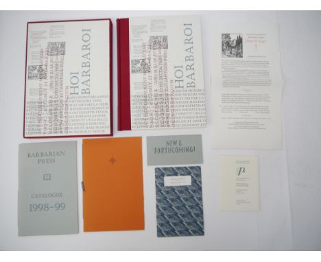 (Barbarian Press, Crispin Elsted.) David Evans &amp; Crispin Elsted: 'Hoi Barbaroi: a Quarter-century at Barbarian Press', Mi