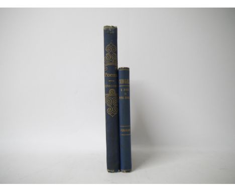 Sir Samuel Ferguson, 2 titles: 'Poems', Dublin, William McGee; London, George Bell, 1880, 1st edition, first issue (with "The