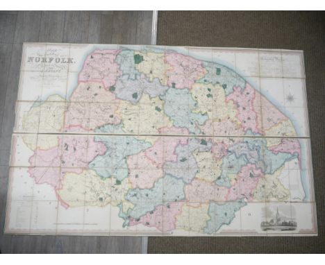 (Map.) Andrew Bryant: 'Map of the County of Norfolk from Actual Survey by A. Bryant, In the Years 1824, 25 & 26, Respectfully