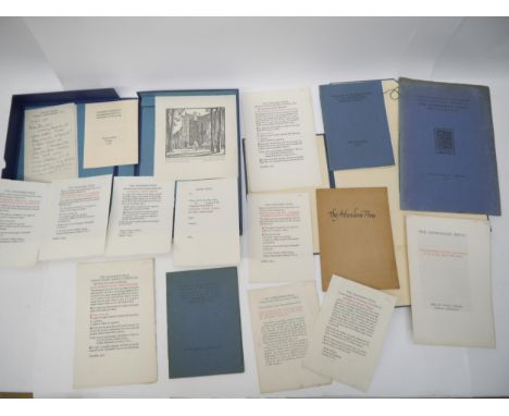 (Ashendene Press, St John Hornby.) A quantity of various Ashendene Press booklets, printed announcements, catalogues and ephe