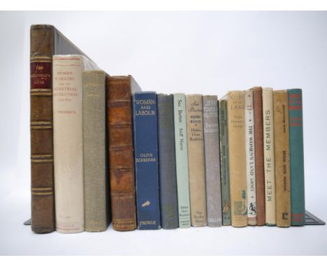 A collection of seventeen titles relating to women's rights, women in industry, working women etc, including Olive Schreiner: