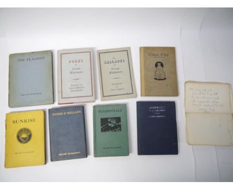 Trevor Blakemore (Poet, 1879-1953).  Collection of 8 titles, all first editions, all in original cloth or paper wraps as issu