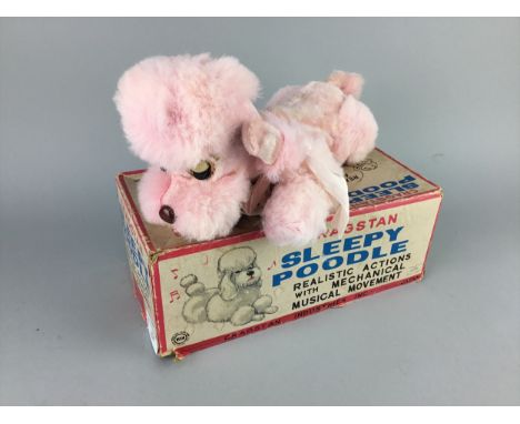 VINTAGE CRAGSTAN SLEEPY POODLE TOY, with original box
