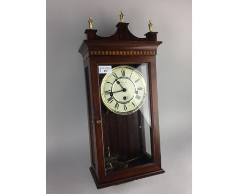 REPRODUCTION WALL CLOCK BY COMITTI OF LONDON, 54cm high