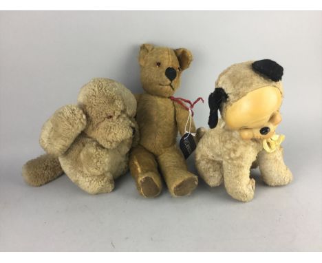LOT OF THREE VINTAGE TEDDYS, including one musical example