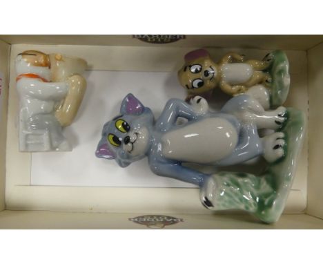 A Collection of Wade Figurines To include a Jem The Tuba Playing Bulldog from the Drum Box Series, M.G.M Tom &amp; Jerry (3)