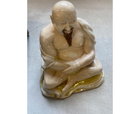 W H Goss unusual model of seated Buddha height 13cm