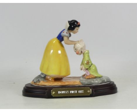 Royal Doulton Dopeys First Kiss on wooden base