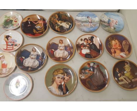 A collection of decorative wall plates to include 9 x 'Knowles' wall plates, 2 x Royal Doulton 'Captured Moments' plates and 