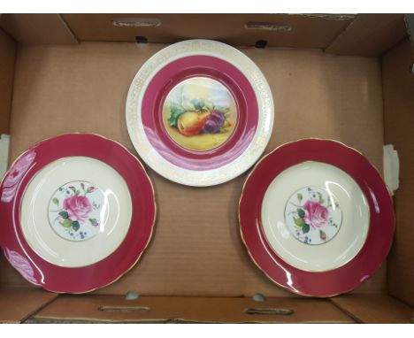 Mintons 'Mappin &amp; Webb' Bueno Aires plate, signed J Colclough, together with 2 Coalport plates (3).