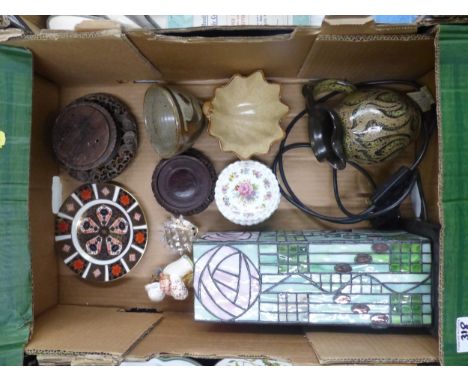 A Mixed Collection of items to include Rennie Mackintosh Style Modern lamp, Beatrix Potter Bp3 Mrs Tiggywinkle, Royal Crown D
