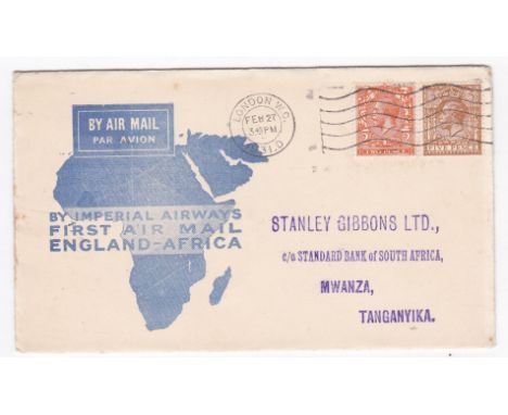 Great Britain AML0116 Airmail/First Flight 1931 - (21-02) First airmail flight cover, England to Africa (Imperial Airways) us