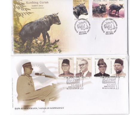 Malaysia 2003-2004:- First Day Cover collection in an album