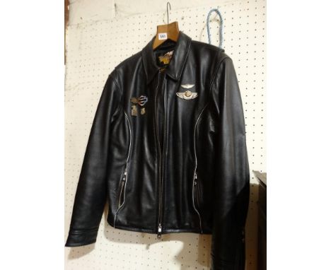     A Rare Original Harley Davidson Motorcycle Womens XL Size Leather Motorcycle Jacket                                      