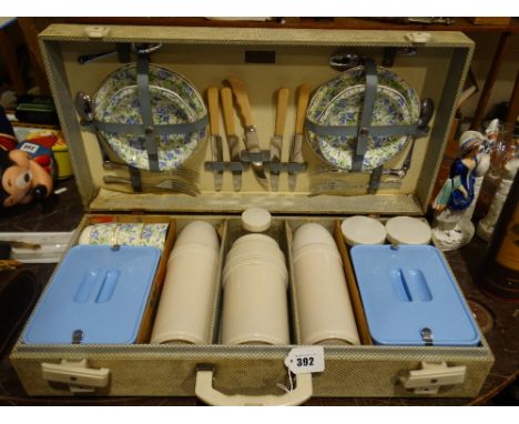     A Vintage Picnic Hamper &amp; Fittings                                              
