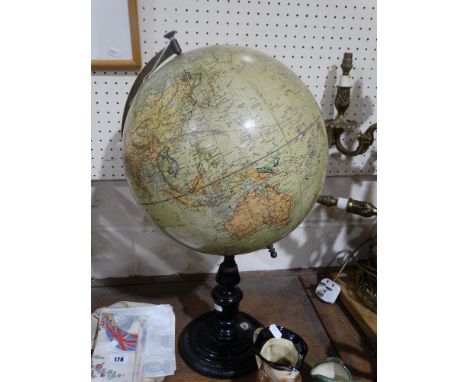 A Terrestrial Table Globe By John Haywood Ltd, Manchester &amp; London, 23" High