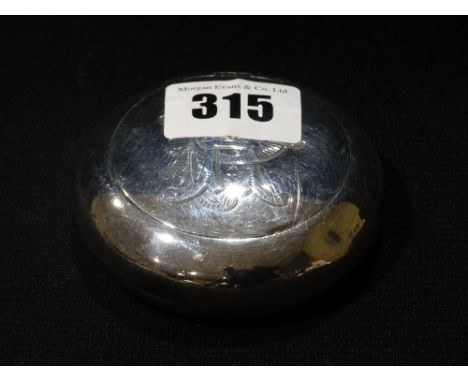     A Circular Silver Snuff Box, Indistinct Hallmarks For Birmingham 1904           
