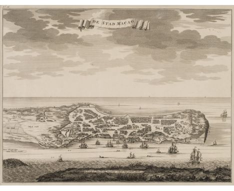* Macao. Valentyn (Francois), De Stad Macao &amp; Platte Grond vande Stadt Macao, 1726, two uncoloured engravings, each appro