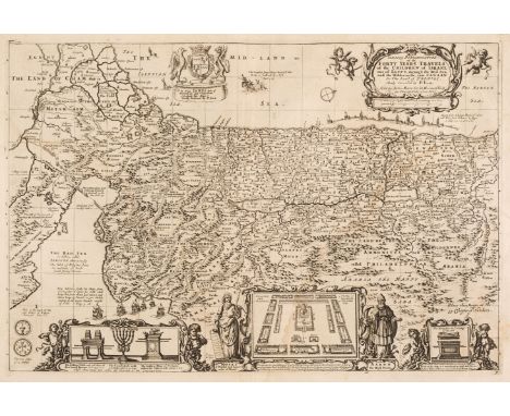 Holy Land. A collection of 20 maps, 17th - 19th century, engraved maps of the Holy Land, Jerusalem and Palestine, with exampl