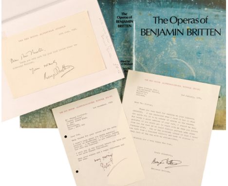 Britten (Benjamin). The Operas of Benjamin Britten, edited by David Herbert 1st edition, London: Hamish Hamilton, 1979, colou