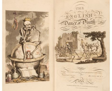 [Combe, William]. The English Dance of Death [and] The Dance of Life, together 3 volumes, 1st editions, London: R. Ackermann,