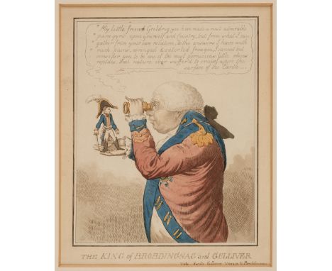 * Gillray (James, after). The King of Brobdingnag and Gulliver, Edinburgh: John Miller &amp; W. Blackwood [1824 - 27], etched