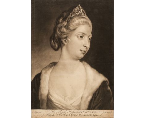 * Female Portraits. A collection of approximately 90 engravings of Women and Children, 18th &amp; 19th century, mezzotints an