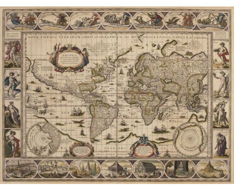 World. Blaeu (Willem Janszoon), Nova Totius Terrarum Orbis Geographica ac Hydrographica Tabula auct: Guilelmo Blaeuw, Amsterd