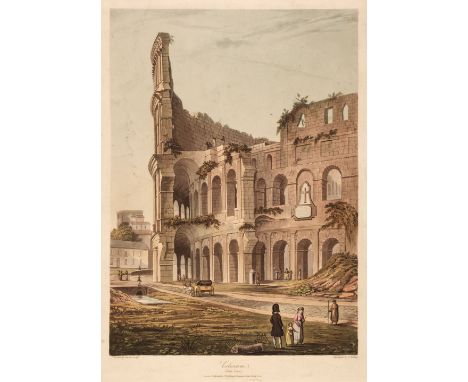 * Abbot (Henry). Six Aquatints of Rome: Coliseum, Arch of Septimius Severus, Temple of Jupiter Tonans, Column &amp; Forum of 