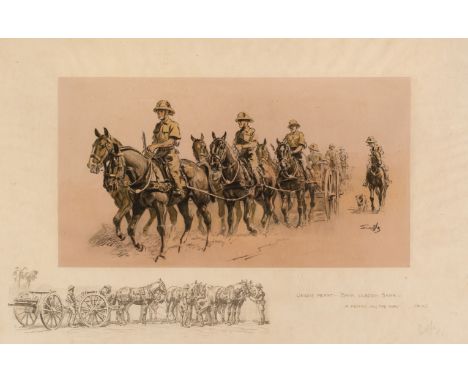 * Payne (Charles Johnson, "Snaffles"). "Ubique meant - 'Bank', Olborn, Bank - A Penny All The Way" (R. K.), circa 1920, colou