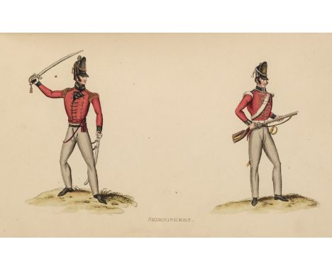 Beamish (North Ludlow). History of the King's German Legion, 2 volumes, London: Thomas and William Boone, 1832-37, 9 hand-col