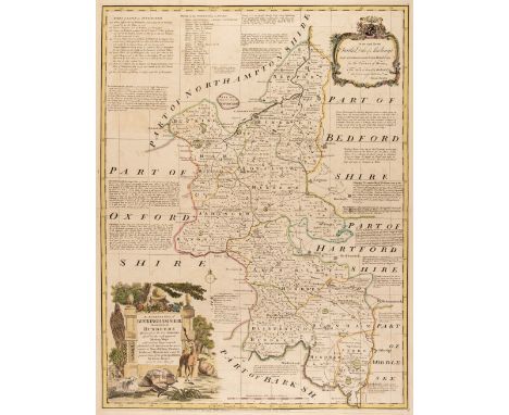 Bowen (Emanuel). An Accurate Map of Buckinghamshire Divided into its Hundreds..., [and] An Accurate Map of Berkshire Divided 