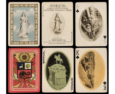 * Pictorial Souvenir playing cards. Paris Exposition pack, USA, Denver: Tom Jones (printed by USPCC), 1900, the complete deck