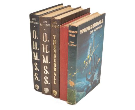 Fleming (Ian), five James Bond books to include On Her Majesty's Secret Service (O.H.M.S.S.) seventh (7th) impression and thi