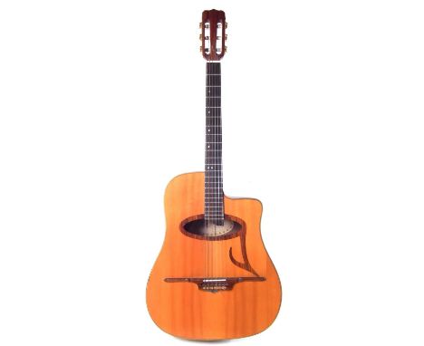 Eko El Gaucho Gypsy Jazz nylon strung guitar, with Indian rosewood back and sides and oval soundhole surround, together with 