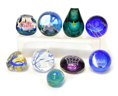 9 Caithness paperweights to include a 2000 Millenium edition, Golden Jubilee and more
